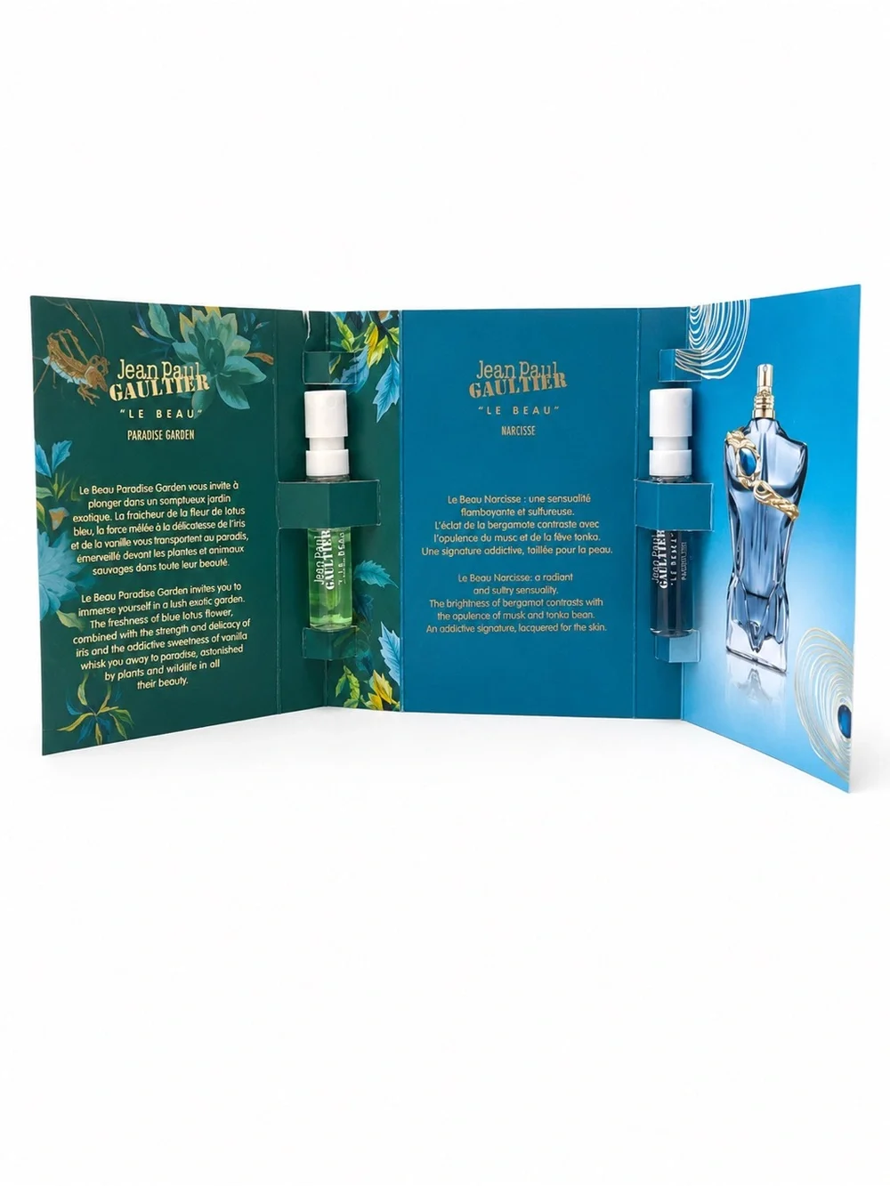 Jean Paul Gaultier Le Beau Narcisse & Paradise Garden Samples-NEW